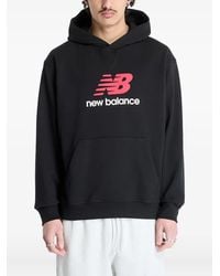 New Balance - Logo French-Terry Hoodie - Lyst