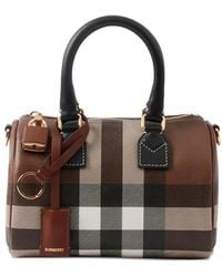 Burberry - Mini Check Padlock Tote Bag - Lyst