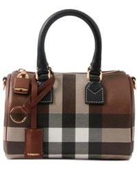 Burberry - Mini Check Tote Bag - Lyst