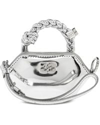 Ganni - Charm para bolso con efecto metalizado y asa trenzada - Lyst