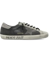 Golden Goose - Silk And Nylon Distressed Detail Sneakers - Lyst