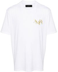 Amiri - Champagne Cotton T-shirt - Men's - Cotton - Lyst