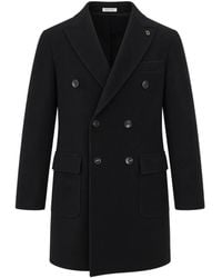 BRERAS Milano - Double-Breasted Virgin Wool Coat - Lyst