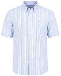 BOSS - Vertical-Stripe Short-Sleeved Shirt - Lyst