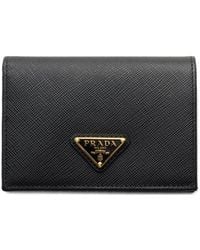 Prada - Small Saffiano Leather Wallet - Lyst