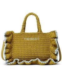 Twinset - Crochet Shoulder Bag With Flowers - Lyst