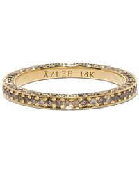 Azlee - 18kt Yellow Gold All Over Eternity Diamond Ring - Lyst