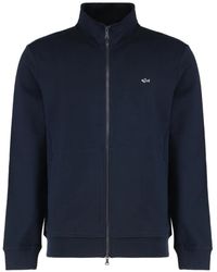 Paul & Shark - Zip-up embroidered cotton-blend jacket - Lyst