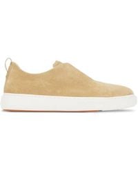 Santoni - Baskets En Daim À Design Sans Lacets - Lyst