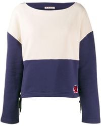 Marni Zweifarbiges Sweatshirt - Blau