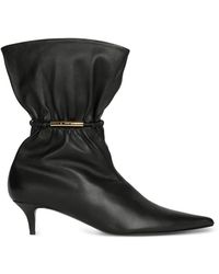 Balmain - Sphynx Smooth Leather Ankle Boots - Lyst