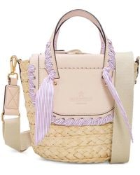 CUBA LAB - Sac Cabas Habanera À Texture De Raphia Et Bords Rayés - Lyst