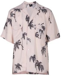 Doppiaa - Overhemd Met Palmboomprint - Lyst