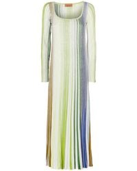 Missoni - Striped Long-Sleeved Dress - Lyst