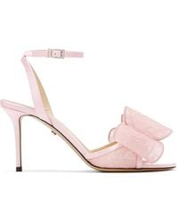 Mach & Mach - Le Cadeau Bow-Detail Lace Sandals - Lyst