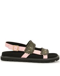 Reike Nen - Two-tone Leather Sandals - Lyst