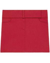 Courreges - Minijupe À Taille Ceinturée - Lyst