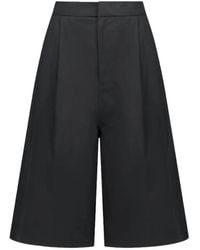 Amomento - Double-Tuck Wide-Leg Shorts - Lyst