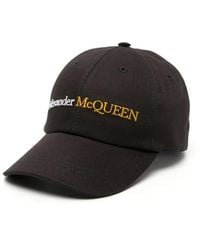 Alexander McQueen - Casquette en coton à logo brodé - Lyst