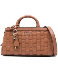 Guess - Small Sandy Woven Tote Bag - Lyst