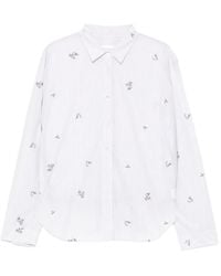 JNBY - Embroidered Striped Shirt - Lyst