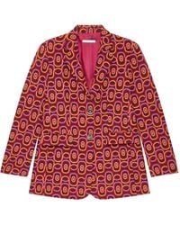 Maliparmi - Blazer Con Botones Y Estampado Geométrico - Lyst