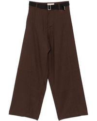Plan C - Pantalones A Paneles Con Cinturón - Lyst