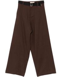 Plan C - Pantalones a paneles con cinturón - Lyst