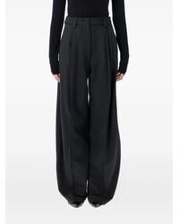 Thelatest - Pleated Wide-Leg Trousers - Lyst