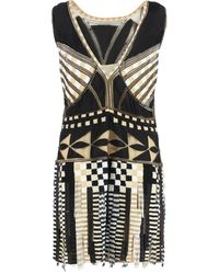 Alberta Ferretti - Mini-Jurk Verfraaid Met Kralen - Lyst