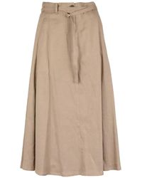 Seventy - Belted Midi Skirt - Lyst
