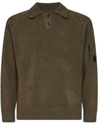 C.P. Company - Lens-Detail Ribbed-Knit Sweater - Lyst