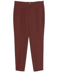 Brunello Cucinelli - Elasticated-Waistband Pressed-Crease Trousers - Lyst