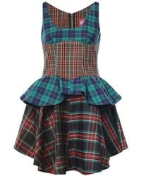 Celiab - Sedona Patchwork Tartan Mini Dress - Lyst