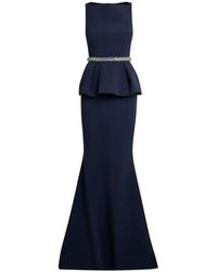 Safiyaa - Carter Crystal-Embellished Peplum Gown - Lyst