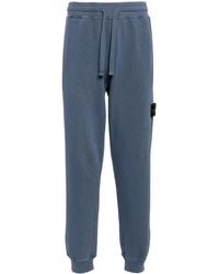 Stone Island - Compass-Badge Cotton Track Pants - Lyst