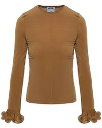 Moschino - Top With Decoratively Finished Sleeves - Lyst