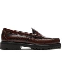 G.H. Bass & Co. - Weejuns Lug Larson Embossed Leather Loafers - Lyst