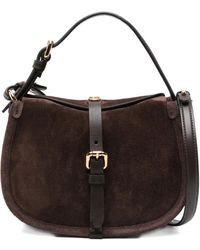 Etro - Bolso De Hombro De Ante Con Cierre Con Hebilla - Lyst