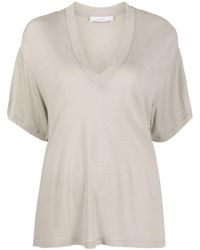 IRO - V-neck Drop-shoulder T-shirt - Lyst