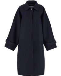 Ferragamo - Manteau en laine à simple boutonnage - Lyst