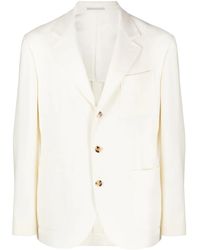 Brunello Cucinelli - Single-Breasted Wool-Blend Blazer - Lyst