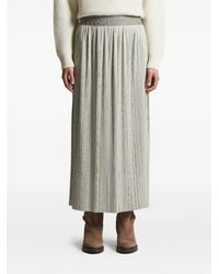 Peserico - Pleated Logo-Waistband Skirt - Lyst
