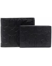 leather coach wallet men