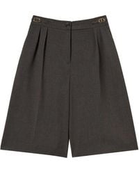 Twinset - Pleated-Front Logo-Detail Shorts - Lyst