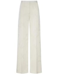 forte_forte - Floral-Jacquard Wide-Leg Trousers - Lyst