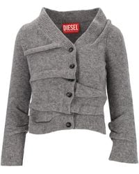 DIESEL - Cropped Cardigan - Lyst