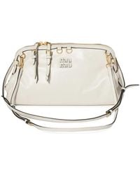 Miu Miu - Caprice Shiny Leather Clutch - Lyst