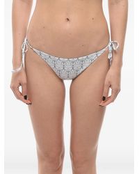 KARL LAGERFELD - Logo-Print Side-Tie Bikini Briefs - Lyst