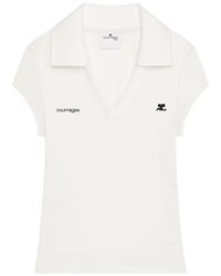 Courreges - Sport Cropped Poloshirt - Lyst
